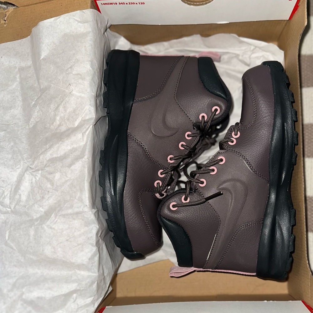 Nike Dark Brown and Light Pink High-Tops